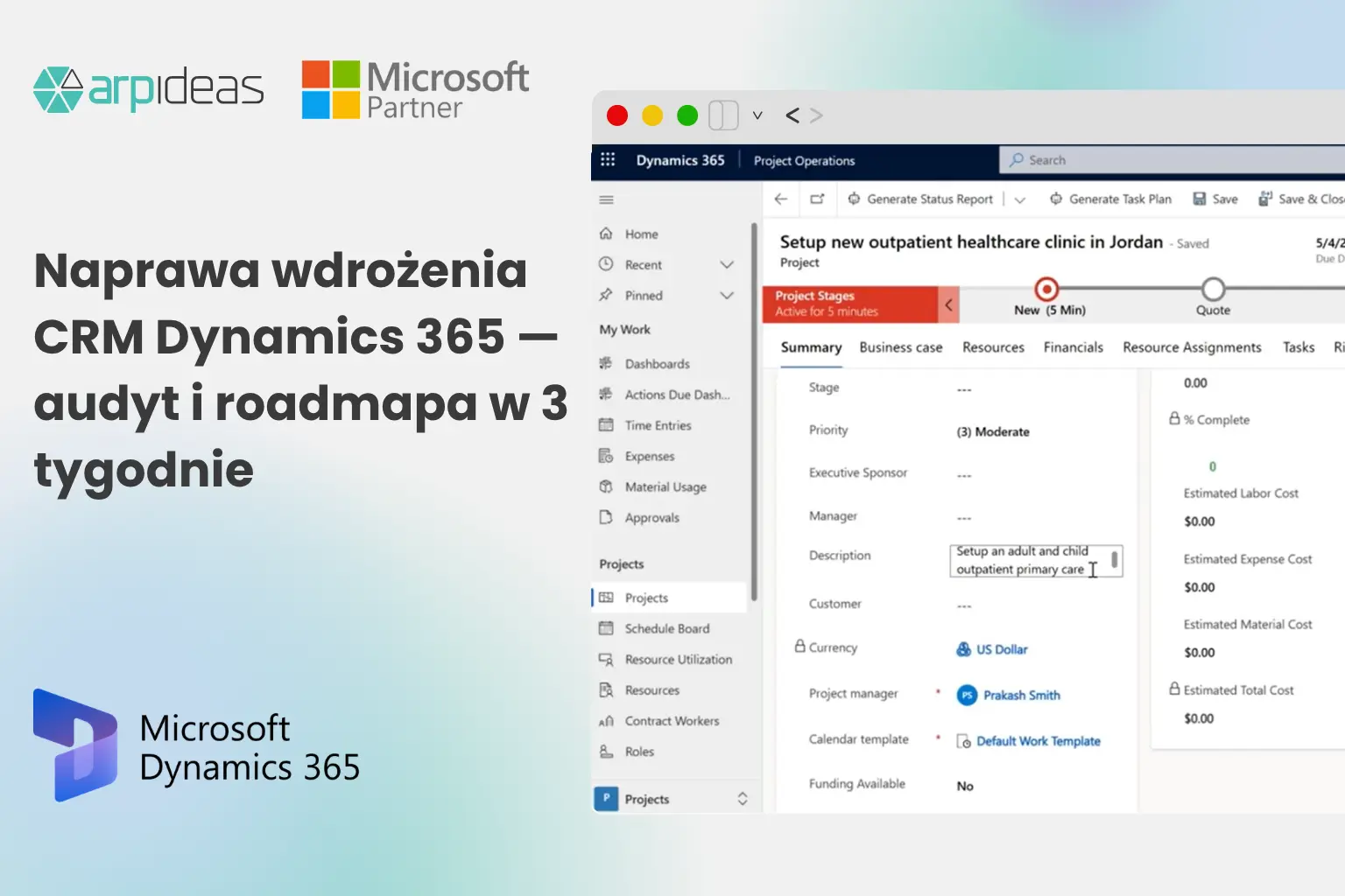 Naprawa wdrożenia CRM Dynamics 365 — audyt środowiska i roadmapa naprawy w 3 tygodnie