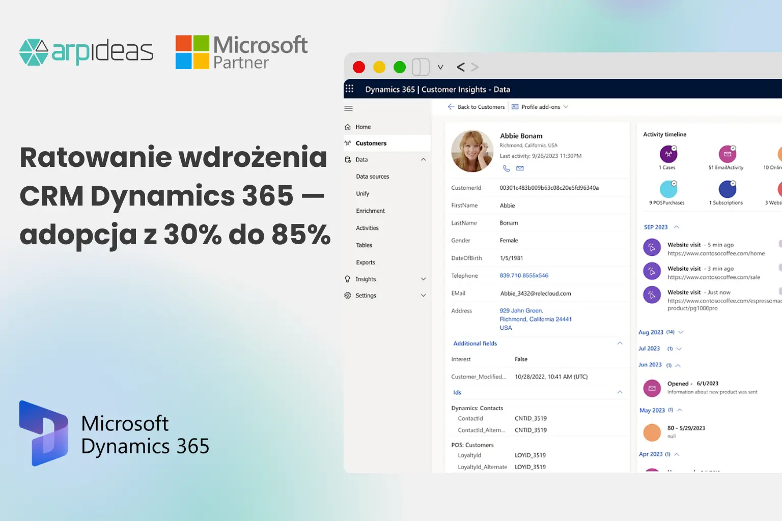 Ratowanie wdrożenia CRM Dynamics 365 — adopcja z 30% do 85%