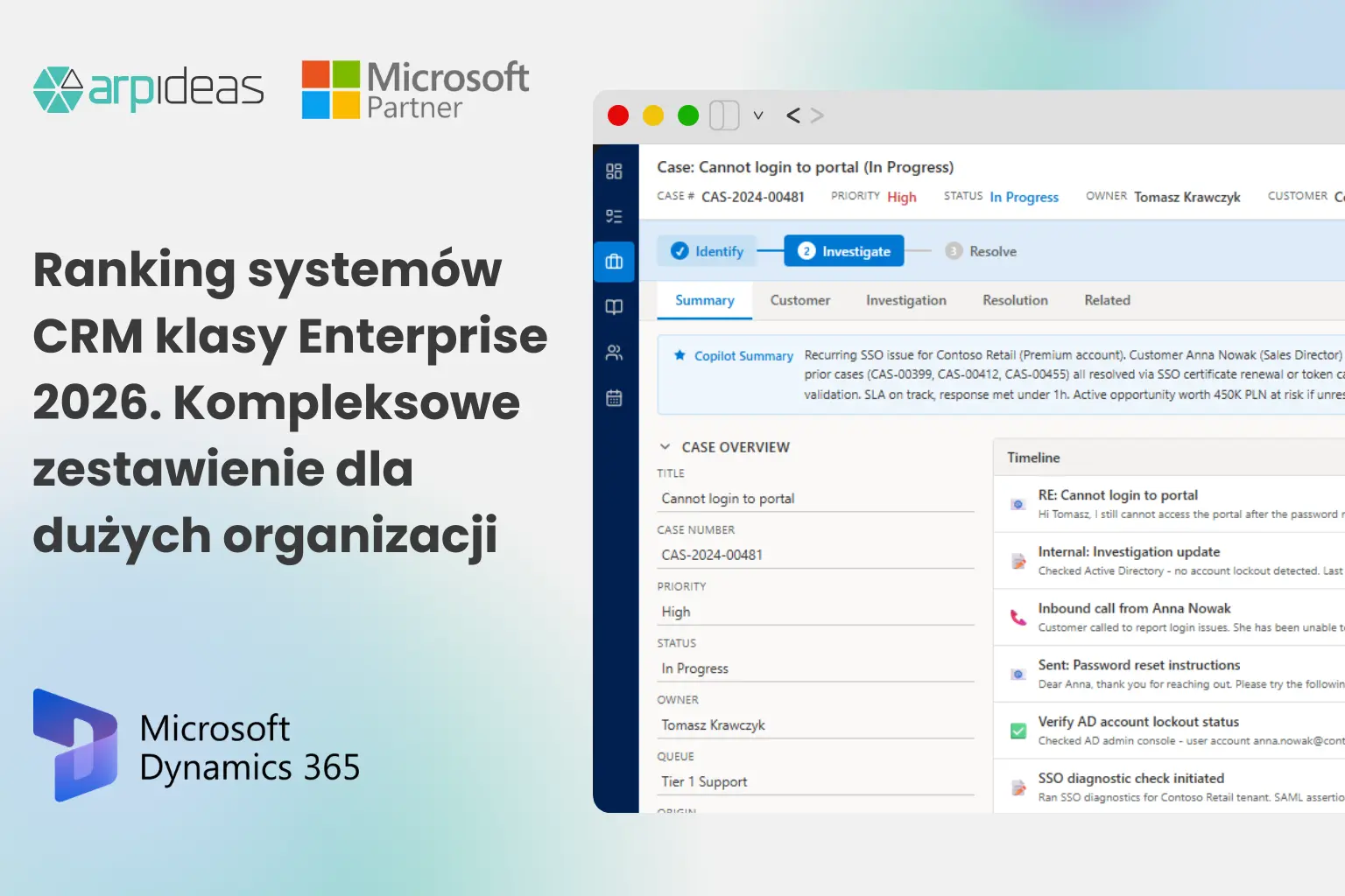 Ranking systemów CRM Enterprise 2026 – porównanie Microsoft Dynamics 365, Salesforce i SAP Customer Experience pod kątem wdrożeń i integracji